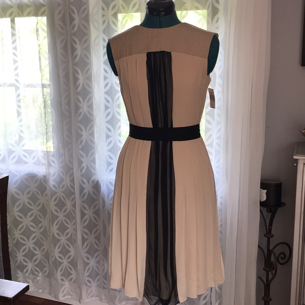 Longchamp pleated dress with belt